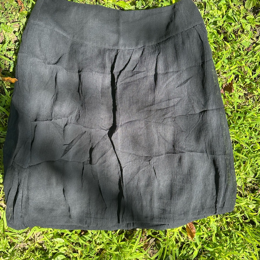 Express Textured Black Mini Skirt